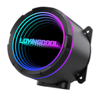Refroidisseur de processeur de jeu LOVINGCOOL, solution AIO, 3 broches, RGB automatique, sans pilote, éclairage ARGB, roulement à billes, Abyss multicouche infini