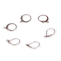 Matériaux de fabrication de boucles d'oreilles en acier inoxydable : fermoirs français, crochets d'oreille DIY, boucles en forme de D et de boucles rondes, accessoires pour boucles d'oreilles