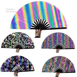 Éventail en bambou Guansen en gros, grand éventail chinois pour la danse Kung Fu avec décoration peinte, modèle de peinture chinoise, souvenir - Product Image 2