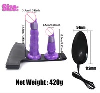 Arnés Elástico Ultra con Vibrador Eléctrico y Consolador Grande YPM, Juguetes Sexuales para Mujeres Lesbianas, Doble Pene Realista