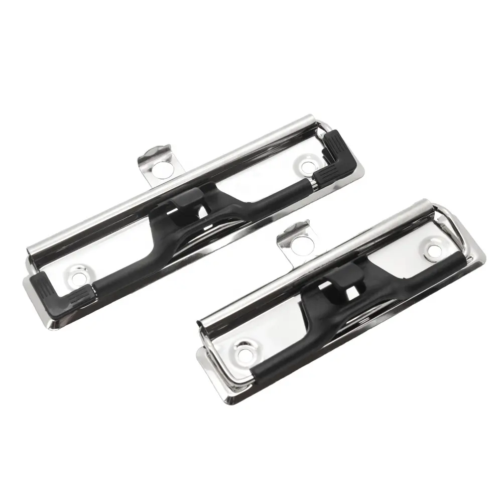 Factory Wholesale High Quality Plate Metal Clip Stationery Writing Board Clip Clamps With Pen Holder