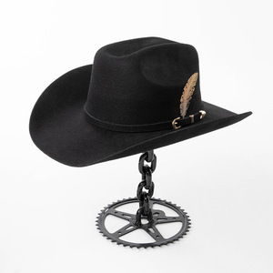 Sombrero Vaquero Occidental <span class=keywords><strong>de</strong></span> Fieltro <span class=keywords><strong>de</strong></span> <span class=keywords><strong>Lana</strong></span> Hecho <span class=keywords><strong>a</strong></span> <span class=keywords><strong>Mano</strong></span> <span class=keywords><strong>de</strong></span> Alta Calidad, Unisex, Ala Ancha, con Decoración <span class=keywords><strong>de</strong></span> Plumas, Personalizable - Product Image 4