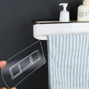 Boîte à serviettes en papier multifonctionnelle, porte-brosse à dents, autocollant adhésif <span class=keywords><strong>pour</strong></span> rangement <span class=keywords><strong>de</strong></span> salle <span class=keywords><strong>de</strong></span> bain et cuisine, fixation à clip, <span class=keywords><strong>crochet</strong></span> invisible, robuste - Product Image 4