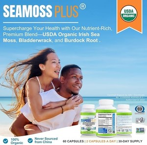 Etiqueta privada Mar Musgo Aceite De Semilla Negra Ashwagandha <span class=keywords><strong>Jengibre</strong></span> Cápsulas Todo <span class=keywords><strong>en</strong></span> una solución - Product Image 2