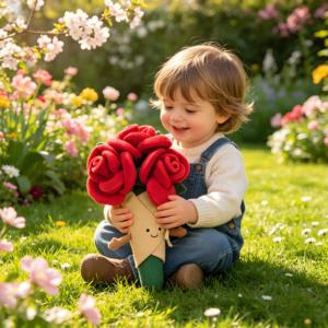 Peluche Jelly Cat Rose Mignonne, Bouquet de Roses Amuseables, Jouets en Peluche de la Série Amuseables, Poupées, Cadeau Parfait pour la Saint-Valentin - Product Image 6