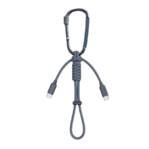 Cable de Carga Multifunción 2 en 1 con Mosquetón y Gancho para Botella |   Colgador de botella de agua integrado + cordón trenzado de paracord - Product Image 5