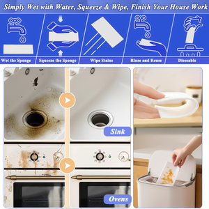 Hộ gia đình công cụ làm sạch phụ kiện nhà bếp nồi Cleaner làm sạch miếng bọt biển nhà bếp cọ rửa miếng bọt biển ma thuật - Product Image 2