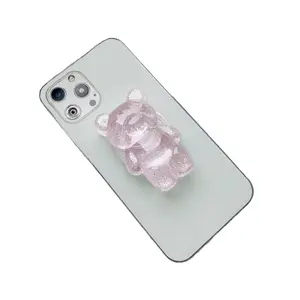 Dos desenhos animados Bonito Girly 3D Urso Tomada Do Telefone Móvel Suporte Do Telefone dos desenhos animados para iPhone 12/13 Pro para Samsung S22