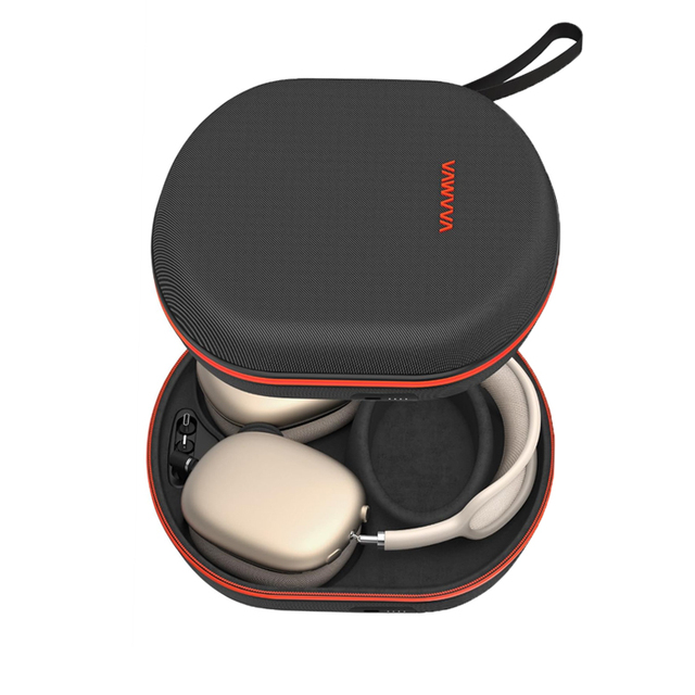 Custom Portable Travel Zipper EVA Bag Large Capacity Lightweight Protective Shockproof Case for Headset Earphones Casual Style