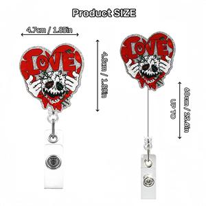 <span class=keywords><strong>C</strong></span> & J YANYE Halloween divertido Horror corazón estudiante médico GhostDoctor ID insignia Clip fácil tirar hebilla alfileres broche - Product Image 6