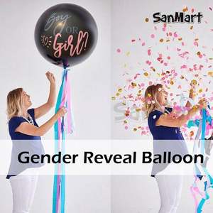Boy Girl Large Glossy Latex <b>Balloons</b> 36-inch Single Black Birthday Party <b>Decoration</b> for Gender Reveal - Product Image 3