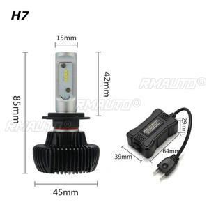 Ampoules de phares LED CSP H7 pour voiture, 2 pièces, feux antibrouillard blancs 6500K, ampoules de feux de jour - Product Image 6