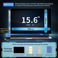 Filtre de confidentialité pour ordinateur portable 15,6 pouces, prix de gros, protection d'écran anti-espion, film de confidentialité amovible anti-lumière bleue