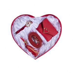 IStapromo Gifts Women's Gift Box Red Luxury Watch <b>Perfume</b> Brooch Lipstick Belt Gift Set for Valentine's Day - Product Image 1