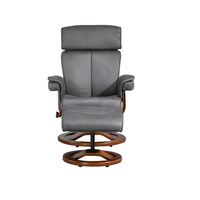 Fauteuil inclinable ergonomique en cuir PU de style moderne avec plateau