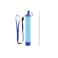 Paille purificatrice d'eau, filtre à eau pour les voyages, trousse de premiers soins, mini filtre à eau d'urgence, paille de survie en plein air, paille personnelle