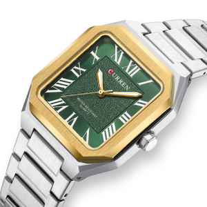 Montre à quartz carrée de luxe pour homme 8482, en alliage, étanche, avec aiguilles lumineuses, style affaires et mode - Product Image 1