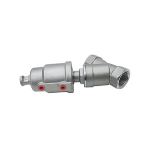 Stainless Steel 304 Double Action Pneumatic NPT Threaded Angle Seat Valve for Air Water Steam <strong>Control</strong> - Product Image 6