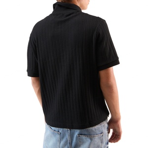 Polo Personalizado para Hombre con Cuello en V, Manga Corta, Mezcla de Algodón, Informal, Veraniego, Tejido de Punto, Suave, con Botones, Suéter Básico - Product Image 5