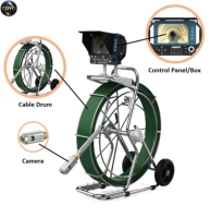 Caméra d'inspection de canalisation haute performance 1080P IP68 F89c avec écran LCD 8 pouces, sonde rotative à 360°, portée de détection de 60 m pour les canalisations d'égout