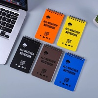 Carnet imperméable à couverture en papier pierre PP, reliure spirale, mini bloc-notes toutes saisons avec options personnalisables