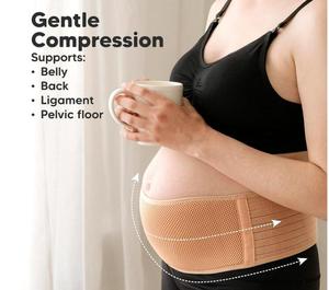 <span class=keywords><strong>Ceinture</strong></span> de soutien de maternité respirante 3-en-1 réglable pour soulager les douleurs dorsales, des hanches et pelviennes pendant la <span class=keywords><strong>grossesse</strong></span> – Coussin de <span class=keywords><strong>grossesse</strong></span> prénatal - Product Image 6