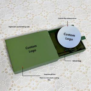 Nhà Máy Tùy Chỉnh Hiện Đại Sáng Bóng Nhỏ Hai Mặt Kẽm Hợp Kim Trang Điểm Gương Xách Tay Có Thể Gập Lại Mỹ Phẩm Kim Loại Khuyến Mại Gương - Product Image 5