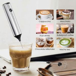 เครื่องตีฟองนมไฟฟ้าแบบมือถือ สแตนเลส ชาร์จไฟได้ ตีเร็ว - Product Image 2