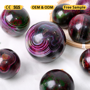 Esfera de Cristal al por Mayor, Esfera de Ágata Natural Colorida para Decoración Fengshui - Product Image 2