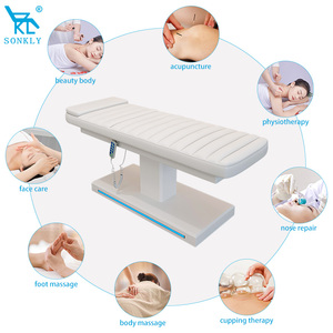 SONKLY Sillón de Spa de Diseño Moderno y Exclusivo en Cuero Sintético, <span class=keywords><strong>Camilla</strong></span> Estética Curva para Pestañas, Sofá de Masaje - Product Image 3