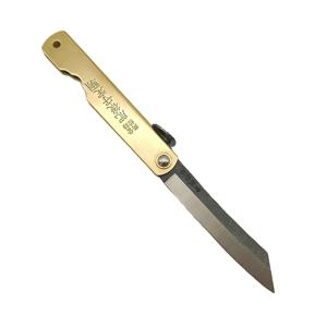 Lama giapponese in acciaio damasco di alta qualità e manico in acciaio inossidabile coltello pieghevole <span class=keywords><strong>Higonokami</strong></span> - Product Image 1