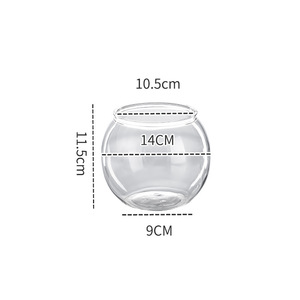 Aquarium rond en plastique épais et résistant aux chutes, économique, mini-aquarium sans distorsion pour poissons zébrés, décoration de salon - Product Image 2