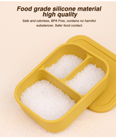 Sûr et élégant école Portable 800ml 3 compartiments sans BPA Silicone isolé enfants Bento boîte à lunch ensemble