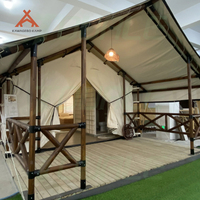 Kawagebo Kamp (KK) Housse en PVDF Grande Taille 45 ㎡   Tente de glamping de luxe personnalisée pour hôtel, avec chambre à coucher