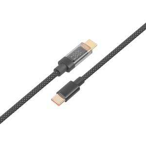 100W PD charge rapide affichage numérique Type C câble <span class=keywords><strong>chargeur</strong></span> USB C à USB C câble d'affichage pour Macbook tablette pour iPhone - Product Image 2