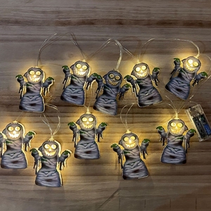 10/20LEDs Halloween LED String Light Pumpkin Spooky Ghost Skull <strong>Bat</strong> Fairy Light Hallowmas Party Holiday Decoration String <strong>Lamps</strong> - Product Image 3