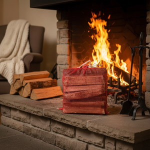 Buena Venta de malla de leña de árbol de haya de 40L, exportación española, leña dura para chimeneas - Product Image 3