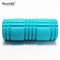 Rouleau en mousse EVA bleu personnalisé de 33 cm avec logo, pour massage des tissus profonds, idéal pour la gym, le fitness, le yoga et la relaxation musculaire