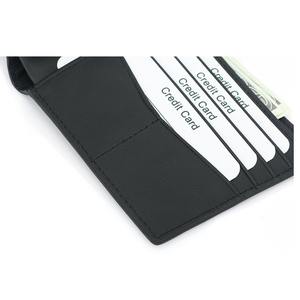 Portefeuille en cuir véritable pour hommes, porte-cartes de crédit, avec protection RFID, en fibre de carbone, tendance, vente en gros - Product Image 6