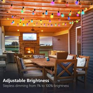 Cadena de luces LED de Color mágico S14 controlada por aplicación Bluetooth, moderna, resistente al agua para uso en exteriores, patio de Navidad <span class=keywords><strong>Ing</strong></span> - Product Image 4