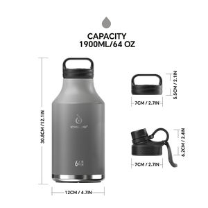 <span class=keywords><strong>IDEUS</strong></span> US Warehouse 64oz Frasco de vacío de acero inoxidable aislado Botella de agua para exteriores - Product Image 2