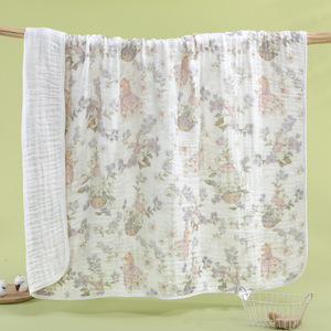 Usine personnalisée bambou coton bébé couverture douce mousseline nouveau-né Swaddle 6 couches pépinière <span class=keywords><strong>serviette</strong></span> de bain jeter couvertures pour filles et garçons - Product Image 3