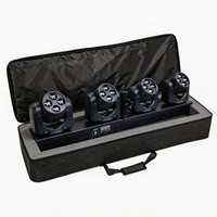 Barre de lumière LED mobile STSLITE 4x15W RGBW 4-en-1 avec sac de transport pour contrôle DMX512, idéale pour les discothèques et les DJ