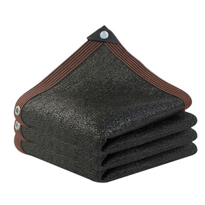 Red de <span class=keywords><strong>sombra</strong></span> negra con bordes y ojales reforzados, <span class=keywords><strong>malla</strong></span> de bloqueo solar de alta densidad para patio exterior, patio y cochera - Product Image 6