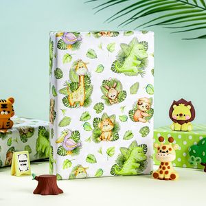 Baby Animal <b>Wrapping</b> <b>Paper</b> Jungle Theme 17 Inch X 16.5 Feet Eco-Friendly Gift Wrap Baby Shower Craft Use - Product Image 3