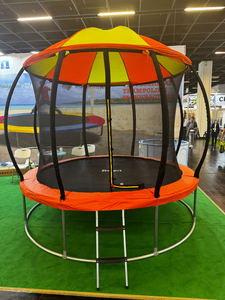 Outdoor &amp; Indoor <strong>Trampoline</strong> Round Tent Sun Shade <strong>Cover</strong> with Safety Mesh Protective Net PVC Material Safe Boy Play Garden - Product Image 2