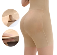Culotte gainante taille haute pour femme, respirante, sans couture, en nylon, avec maintien ferme du ventre et rembourrage pour rehausser les fesses