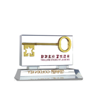 Nouveau Design de trophée en verre vierge, Plaque de récompense en cristal personnalisée pour la vente en gros
