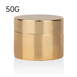 Luxe Glas Skincare Cosmetische Zalfpotje 5Ml 10Ml 1Oz 30G 50G 100G 200G zilver Goud Glazen Pot Met Deksel