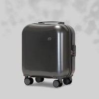 Valise cabine unisexe légère et moderne de 18 pouces, coque rigide, fermeture éclair, poignée souple, serrure, roues pivotantes pour les courts trajets
